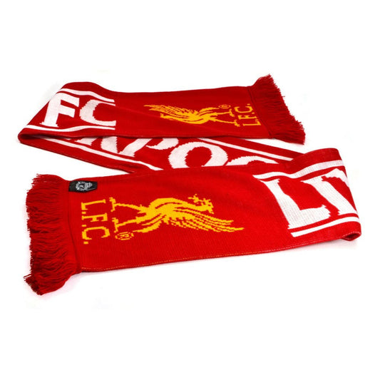 Liverpool FC Feather Scarf with Liverbird Logo