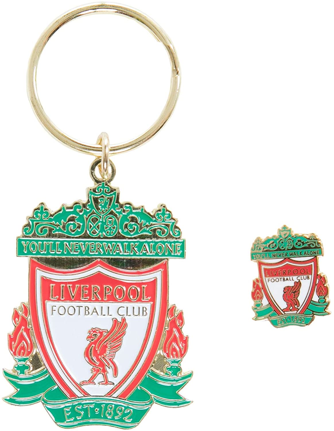 Liverpool FC Crest Badge & Key Ring Set