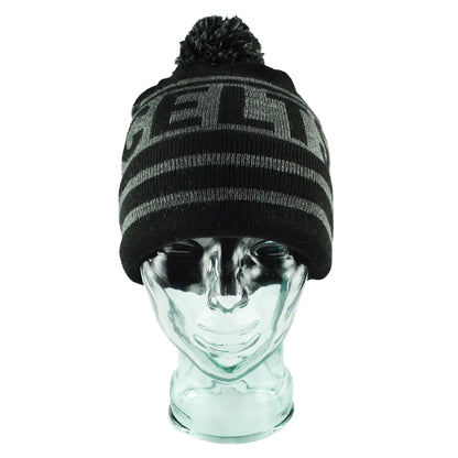 Celtic Black & Grey Bobble Hat