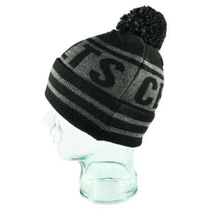 Celtic Black & Grey Bobble Hat