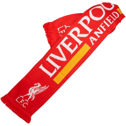 Liverpool FC Jacquard Scarf - Anfield - White Crest