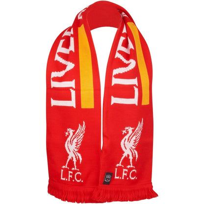 Liverpool FC Jacquard Scarf - Anfield - White Crest