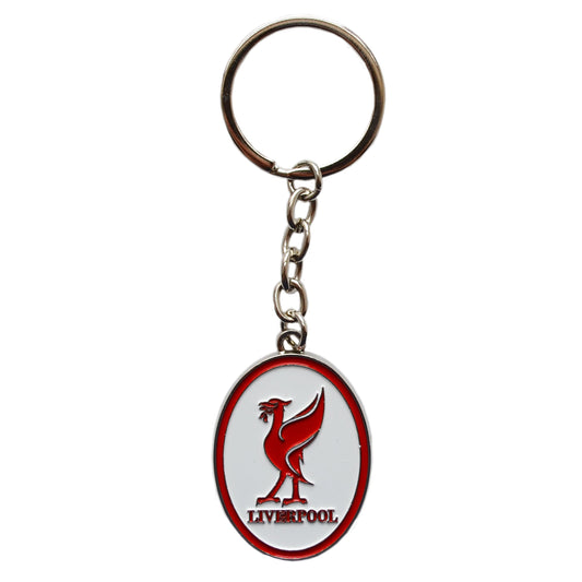 Liver Bird Red & White Oval Keyring