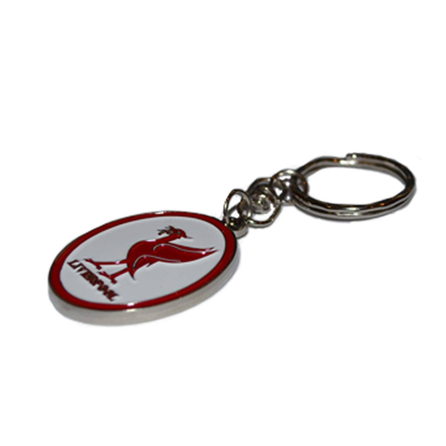 Liver Bird Red & White Oval Keyring