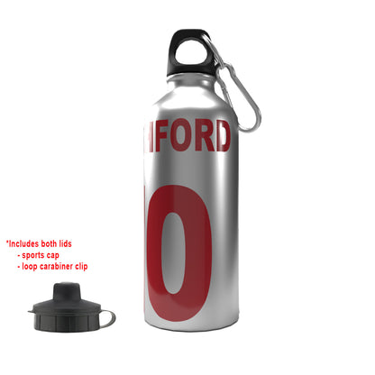 Rashford 2-Lid Aluminium Water Bottle 600ml Silver