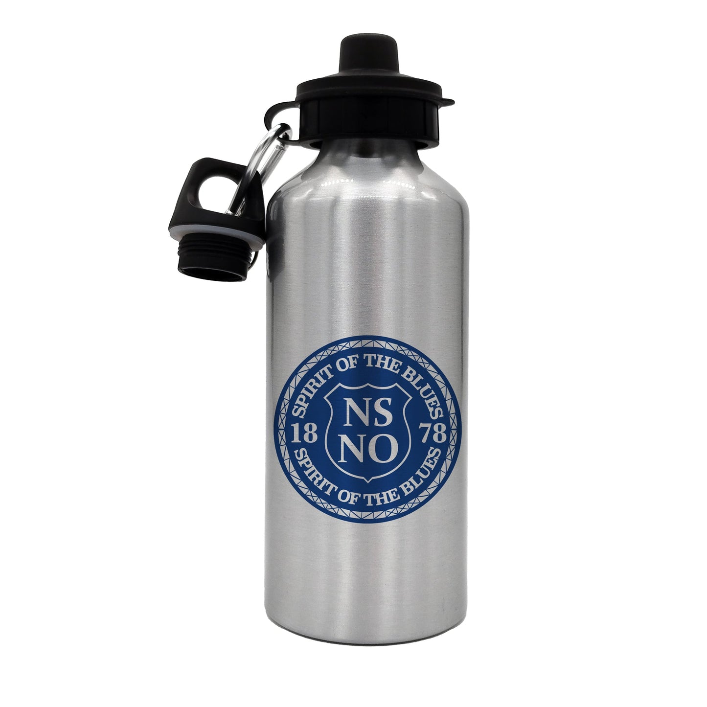 Spirit of the Blues 2-Lid Aluminium Water Bottle 600ml Silver