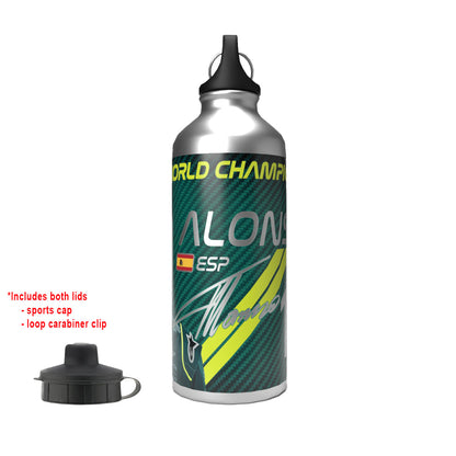 Alonso 2-Lid Aluminium Water Bottle 600ml Silver