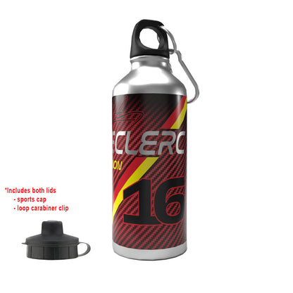 Leclerc 2-Lid Aluminium Water Bottle 600ml Silver