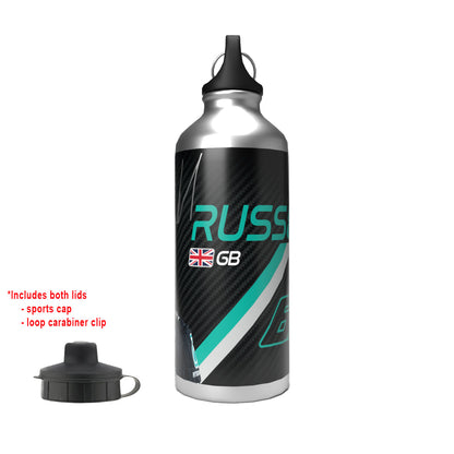 Russell 2-Lid Aluminium Water Bottle 600ml Silver