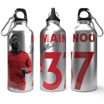 Mainoo 2-Lid Aluminium Water Bottle 600ml Silver