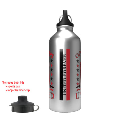 United Cup Winners 2024 2-Lid Aluminium Water Bottle 600ml Silver