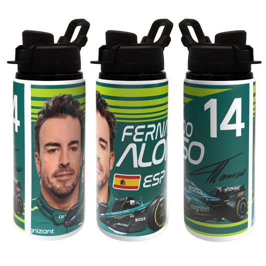 Alonso F1 Bottle 600ml White - Black Lid