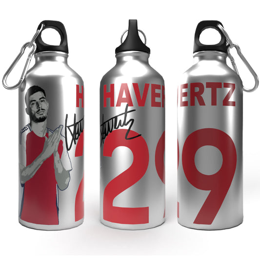 Havertz 2-Lid Aluminium Water Bottle Silver