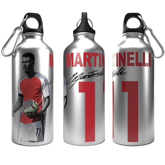 Martinelli 2-Lid Aluminium Water Bottle Silver