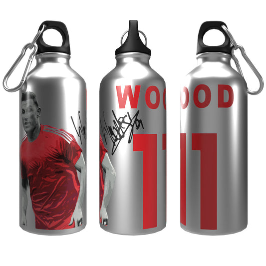 Wood Forest 2-Lid Aluminium Water Bottle Silver