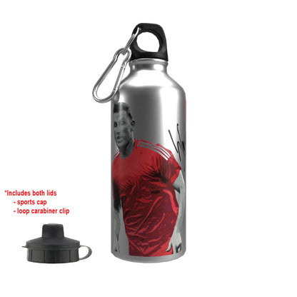 Wood Forest 2-Lid Aluminium Water Bottle Silver