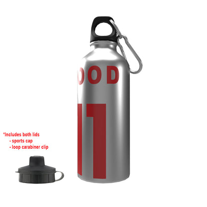 Wood Forest 2-Lid Aluminium Water Bottle Silver