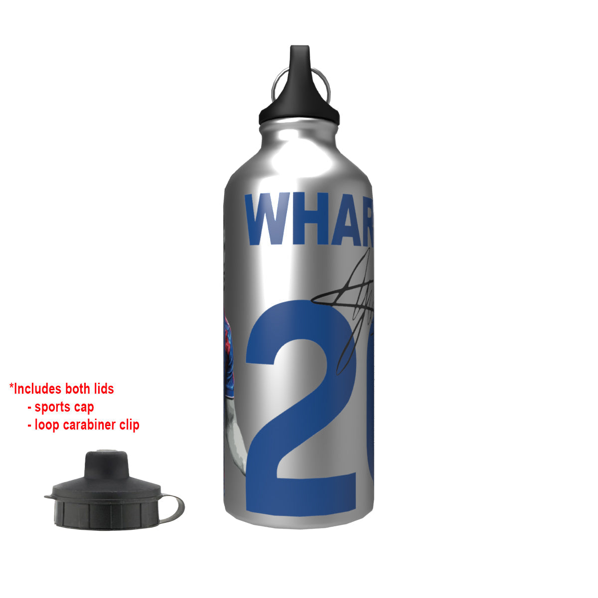 Wharton Palace 2-Lid Aluminium Water Bottle Silver