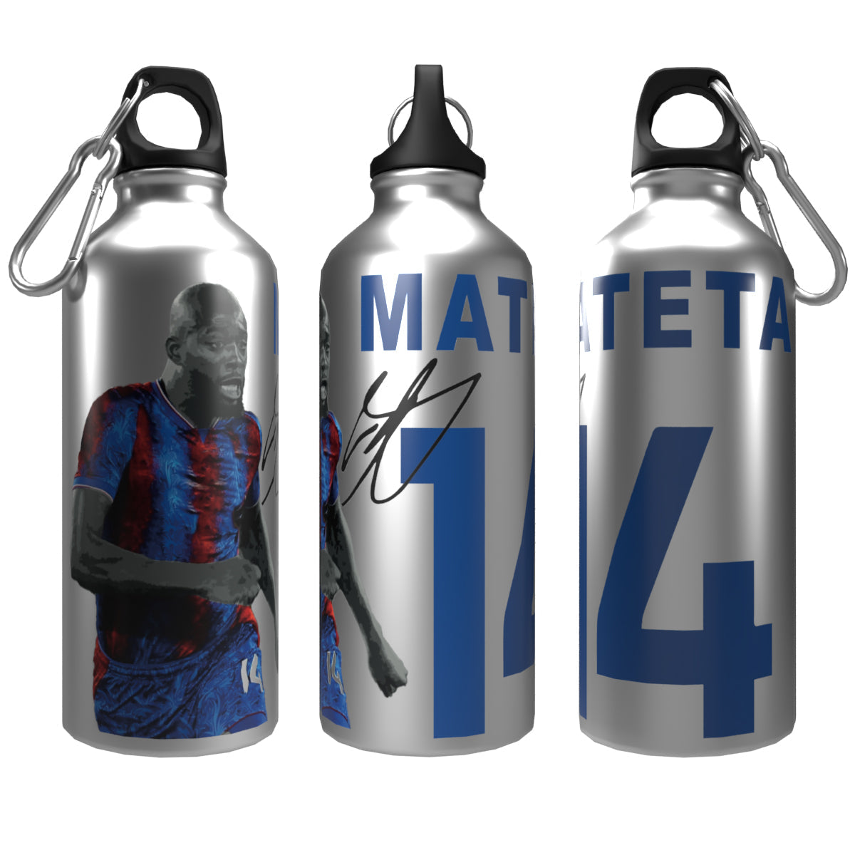 Mateta Palace 2-Lid Aluminium Water Bottle Silver