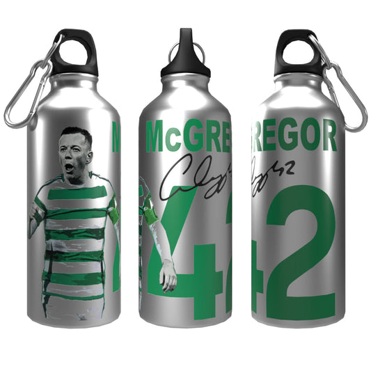 McGregor Celts 2-Lid Aluminium Water Bottle Silver