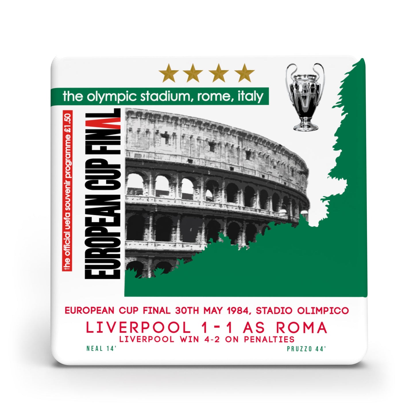 Rome 84 Programme Coaster-95mm