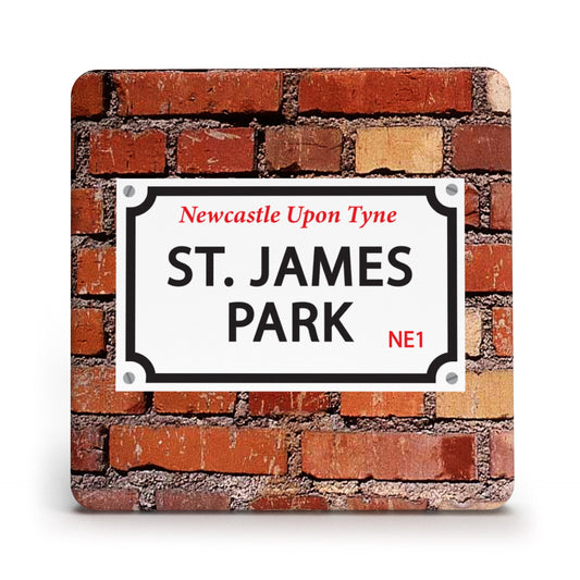 St. James Park Street Sign Coaster-95mm