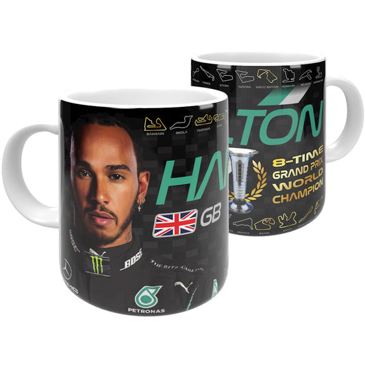 Lewis Hamilton 8-Times Champion F1 Mug