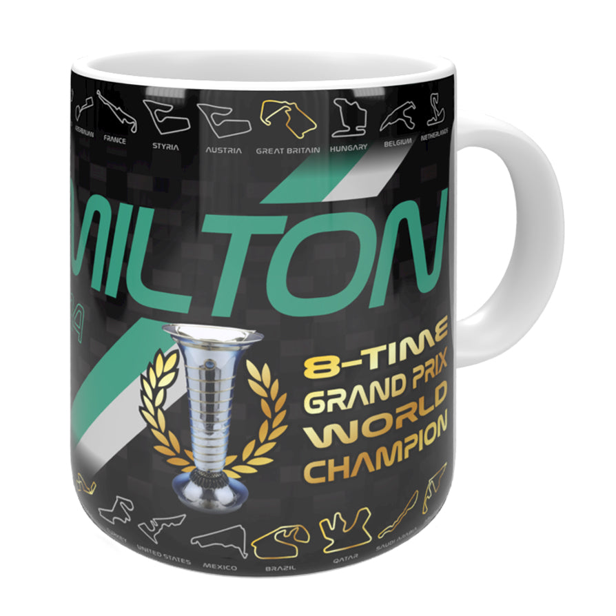 Lewis Hamilton 8-Times Champion F1 Mug