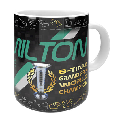 Lewis Hamilton 8-Times Champion F1 Mug