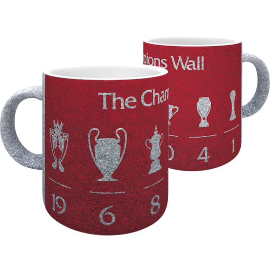 Liverpool Champions Wall Glitter Mug - Red/Silver