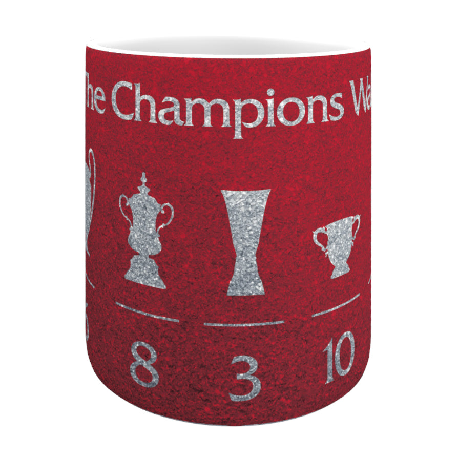 Liverpool Champions Wall Glitter Mug - Red/Silver