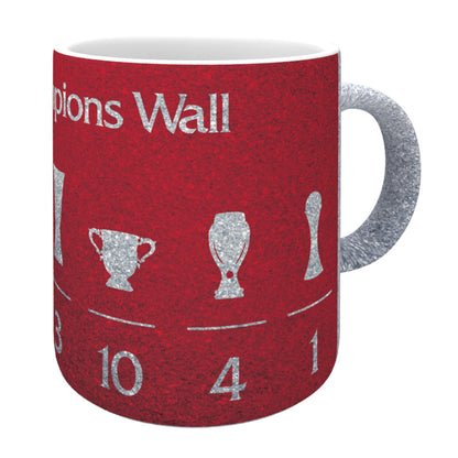 Liverpool Champions Wall Glitter Mug - Red/Silver