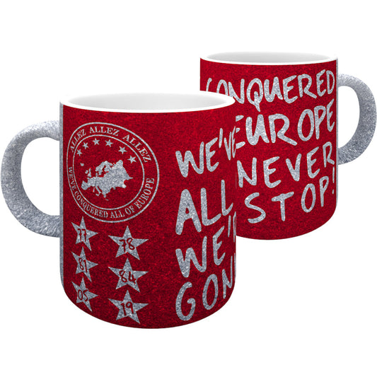 Allez Glitter Mug - Red/Silver