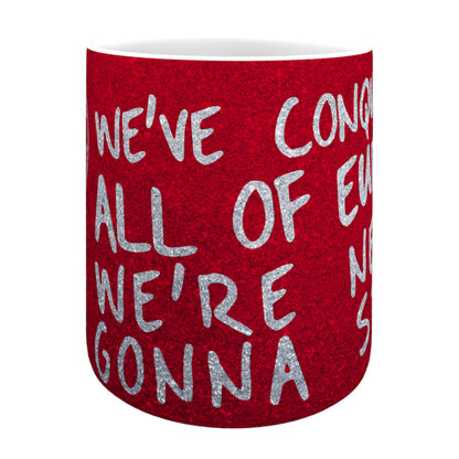 Allez Glitter Mug - Red/Silver