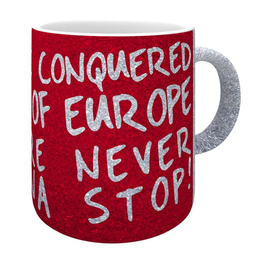 Allez Glitter Mug - Red/Silver