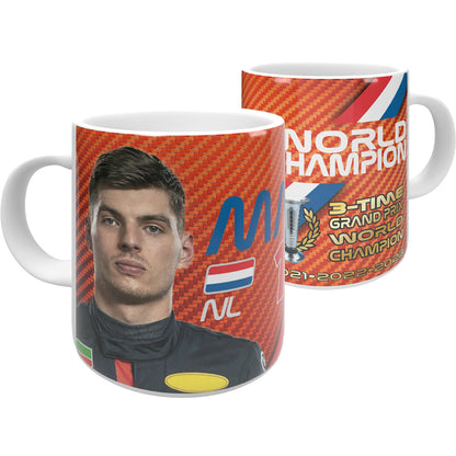 Max 3-Time World Champion 2023 Mug - Orange