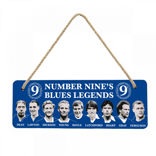 Number Nine's Blue's Legends MDF Sign 280 x 100 mm