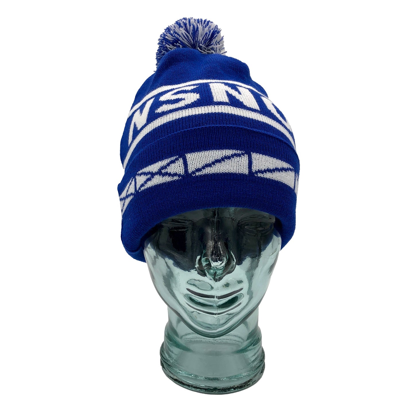 NSNO Blue White Bobble Hat