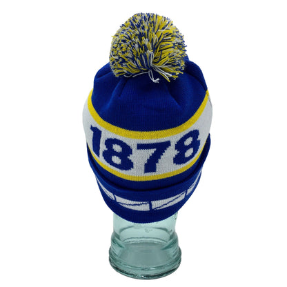 NSNO Blue Yellow & White Bobble Hat