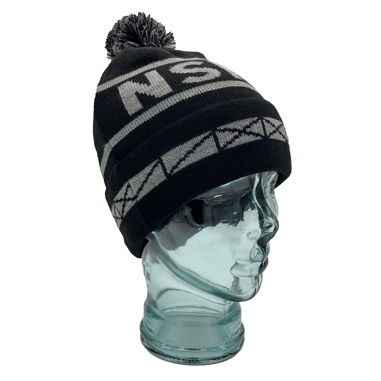 NSNO Black & Grey Bobble Hat