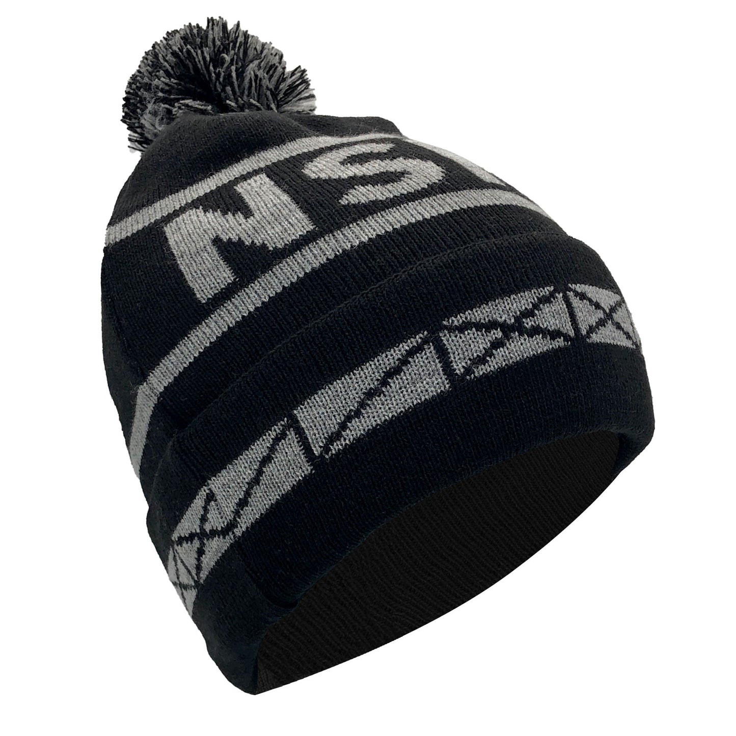 NSNO Black & Grey Bobble Hat