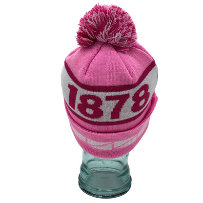 NSNO Pink & White Bobble Hat