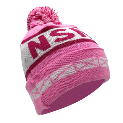 NSNO Pink & White Bobble Hat