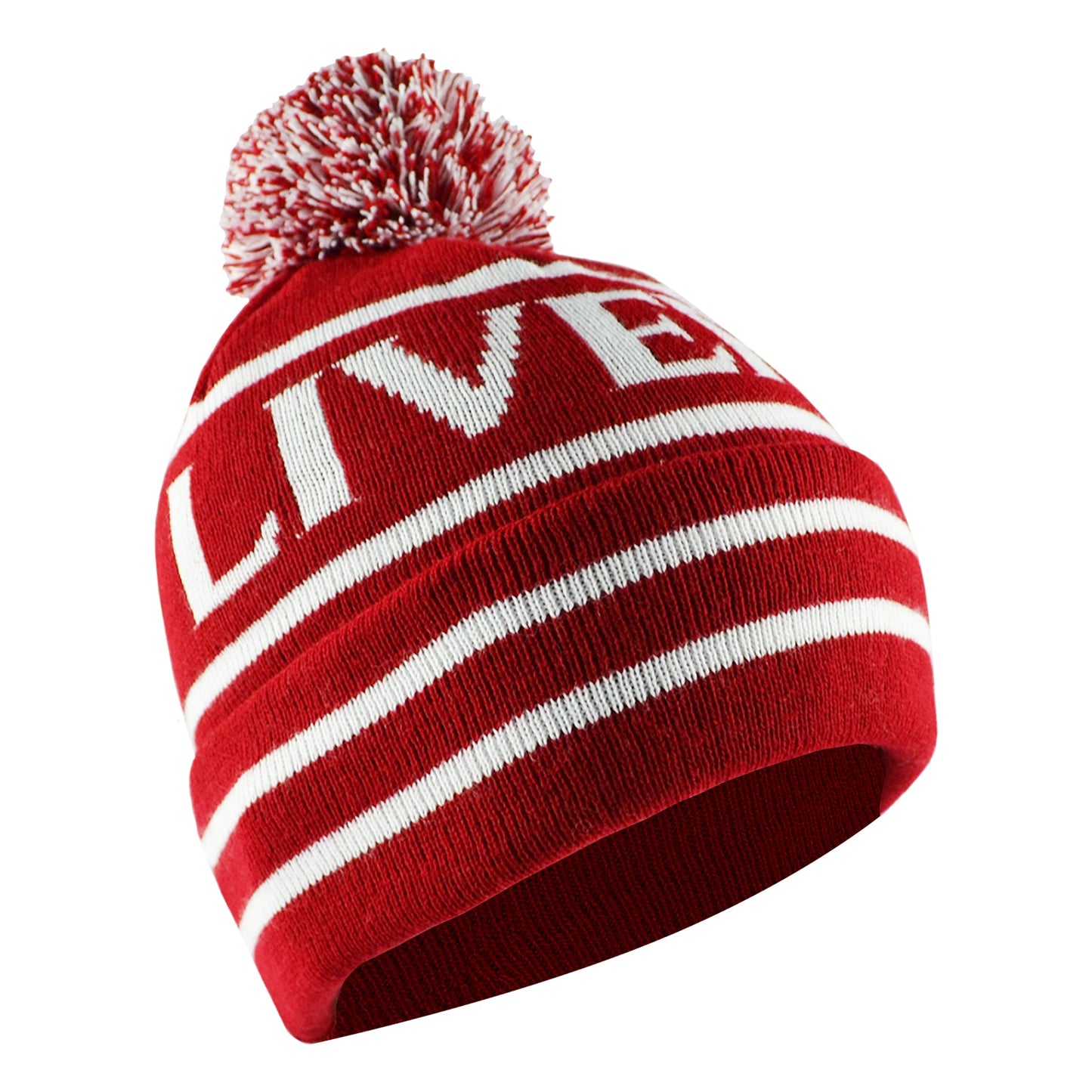 Red & White Liverpool Bobble Hat