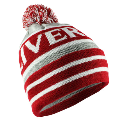 Red White & Grey Liverpool Bobble Hat