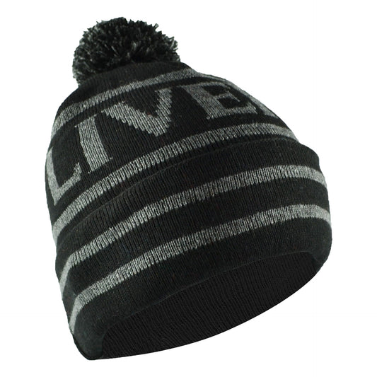 Black & Grey Liverpool Bobble Hat