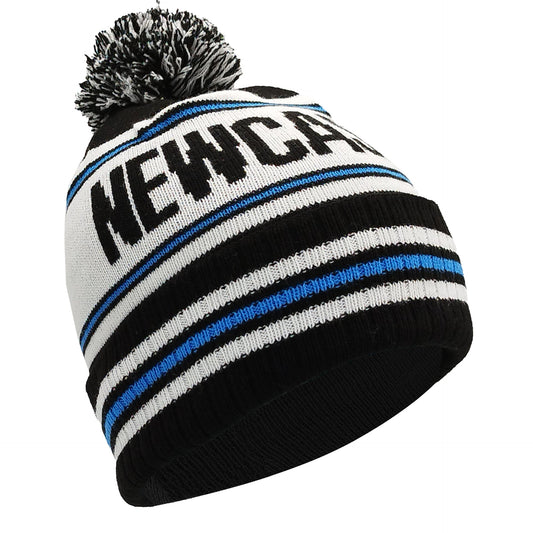 Newcastle United Black White & Blue Bobble Hat