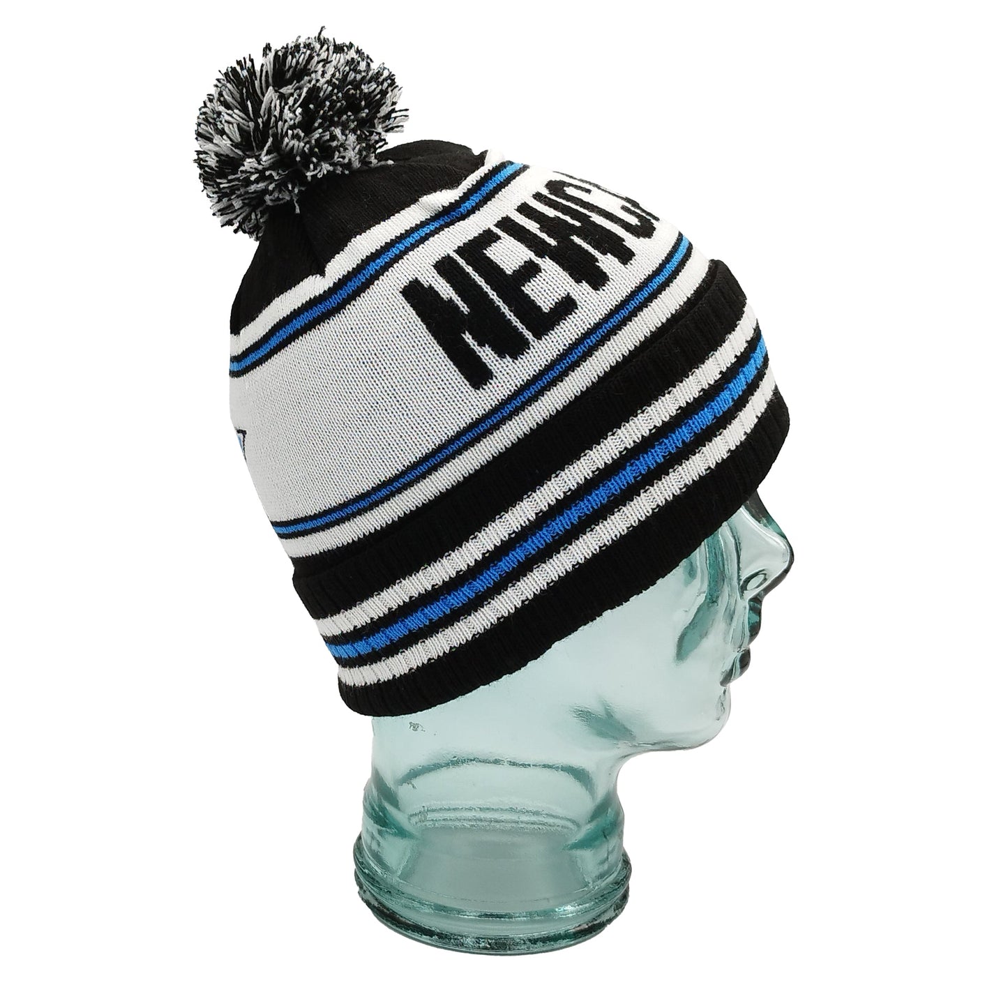 Newcastle United Black White & Blue Bobble Hat