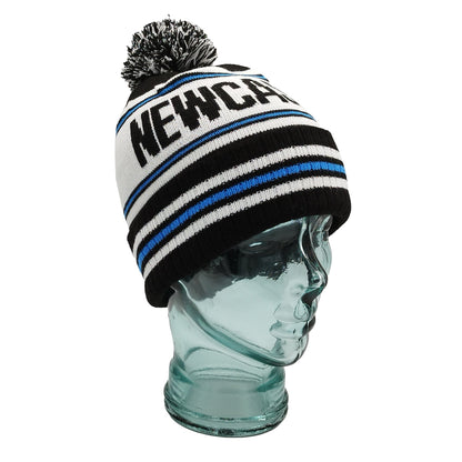 Newcastle United Black White & Blue Bobble Hat