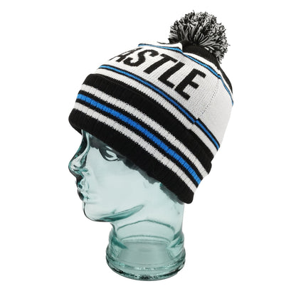 Newcastle United Black White & Blue Bobble Hat